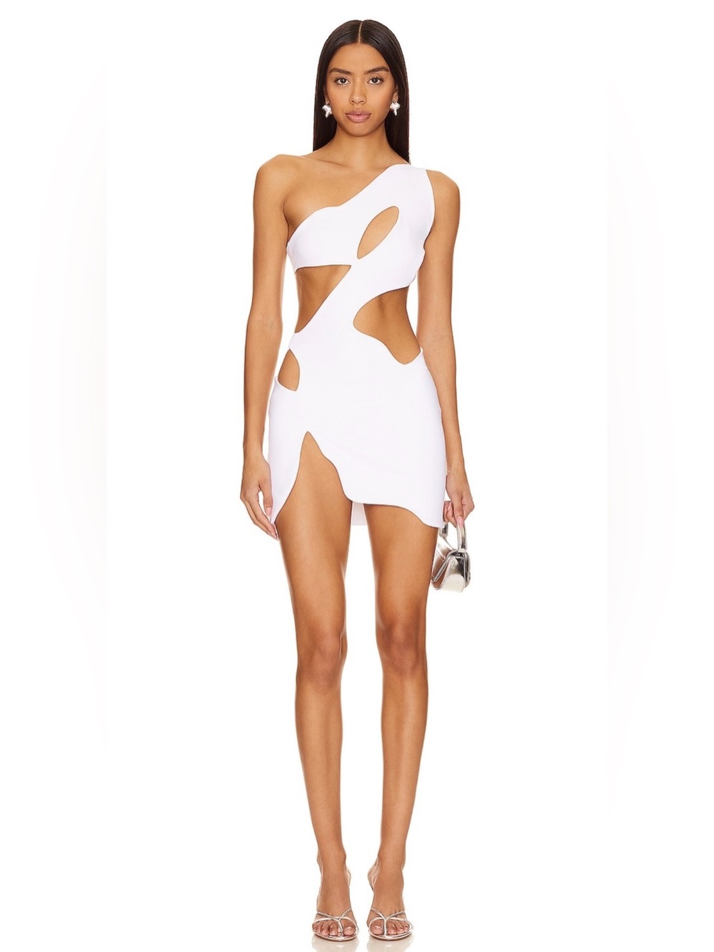 Mother of All Swan Mini Dress in White